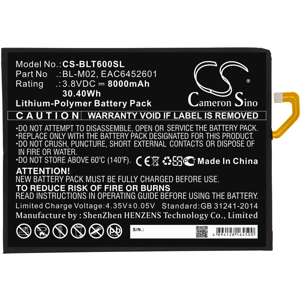 Sostituzione della batteria compatibile per LG BL-M02,EAC6452601