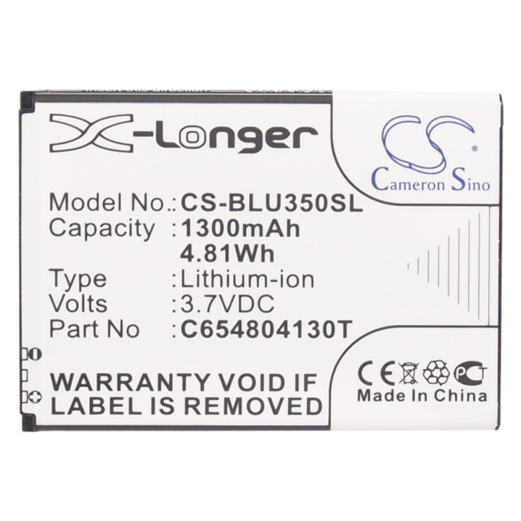 Sostituzione della batteria compatibile per BLU C654804130T