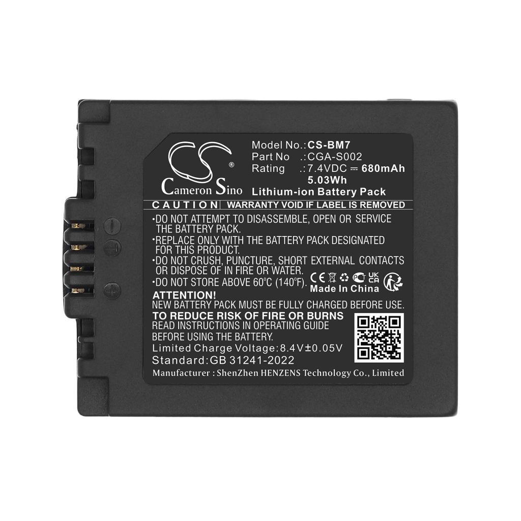 Batteria Sostituisce Panasonic CGR-S002E