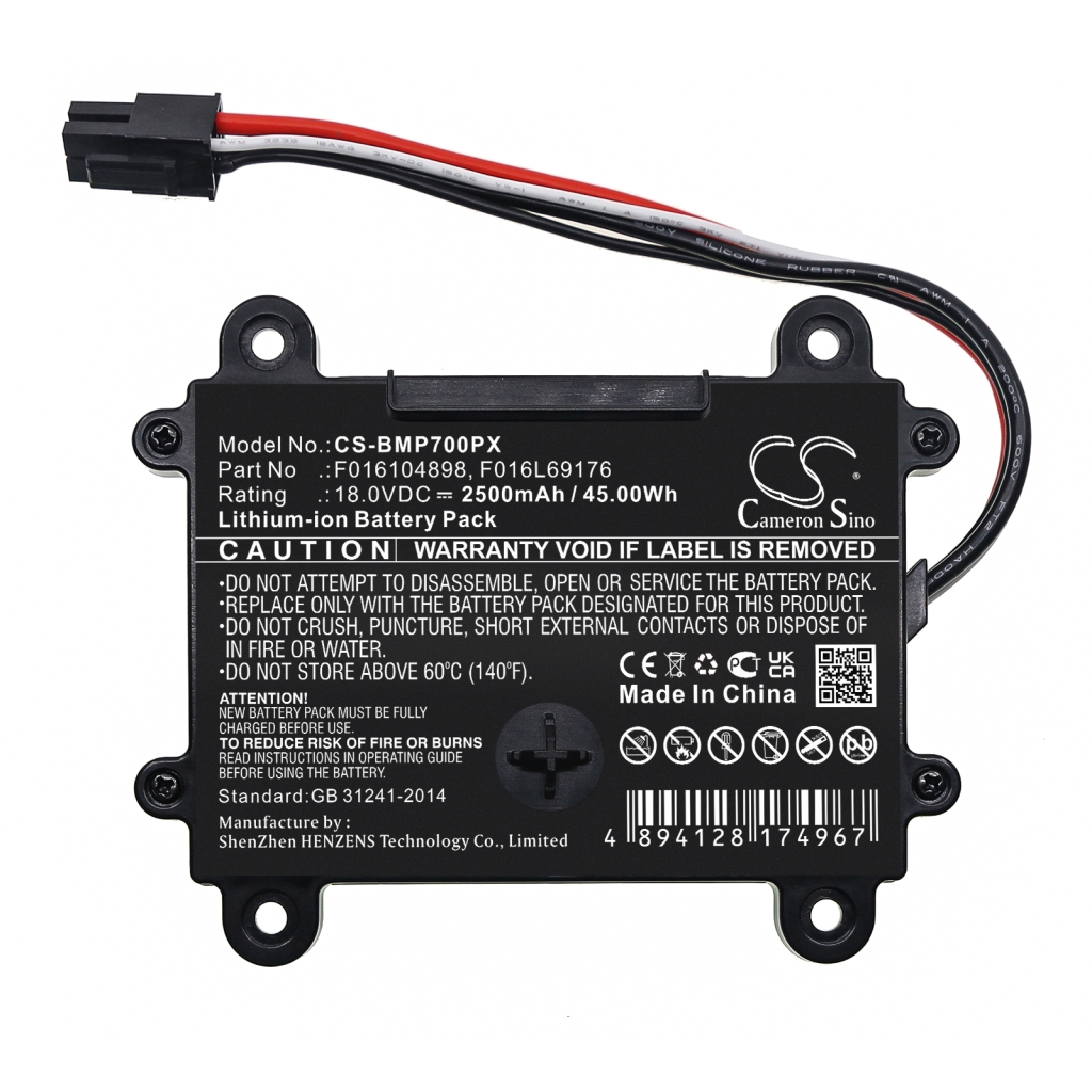 Sostituzione della batteria compatibile per BOSCH F016104898,F016L69176