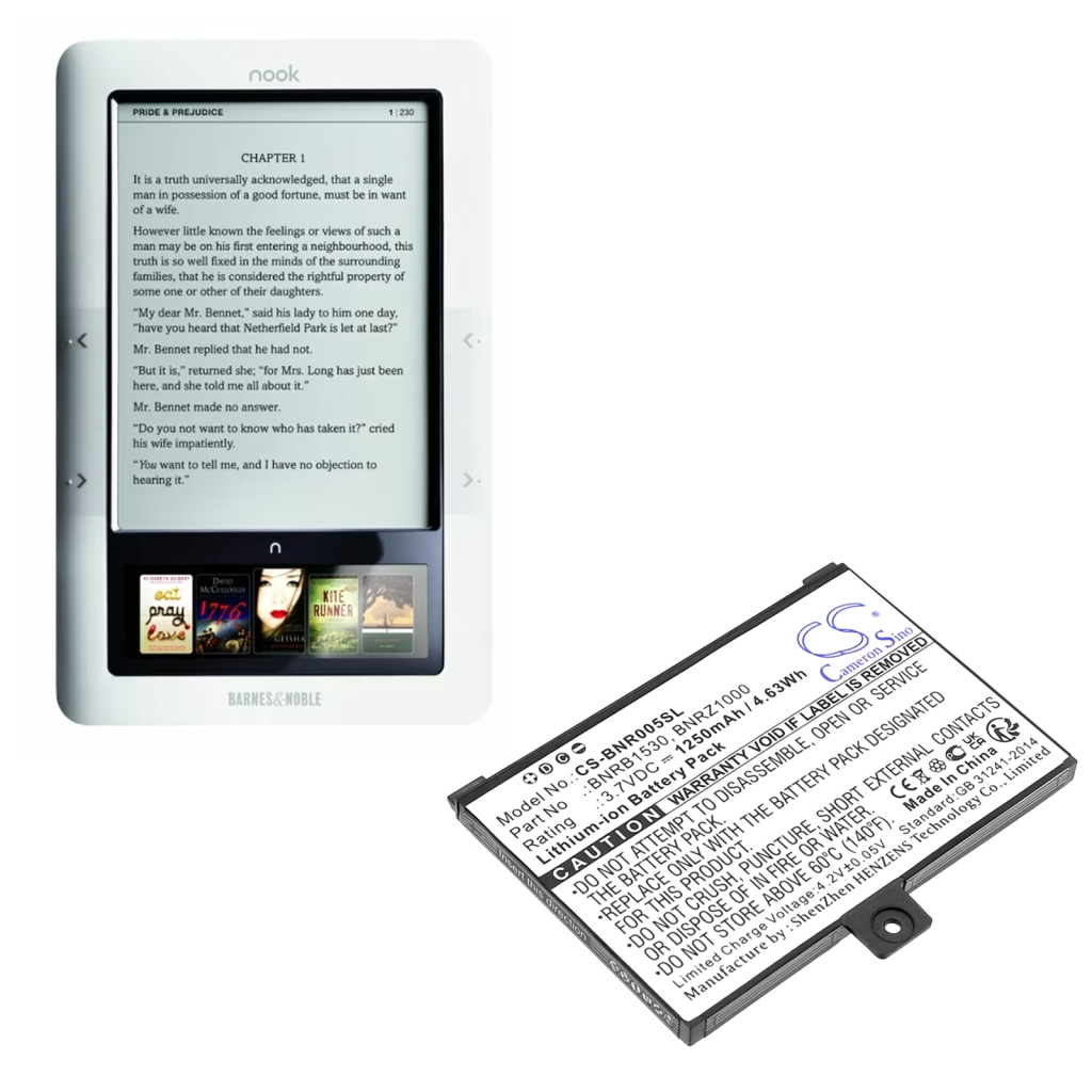 Batterie Ebook, batteria eReader CS-BNR005SL