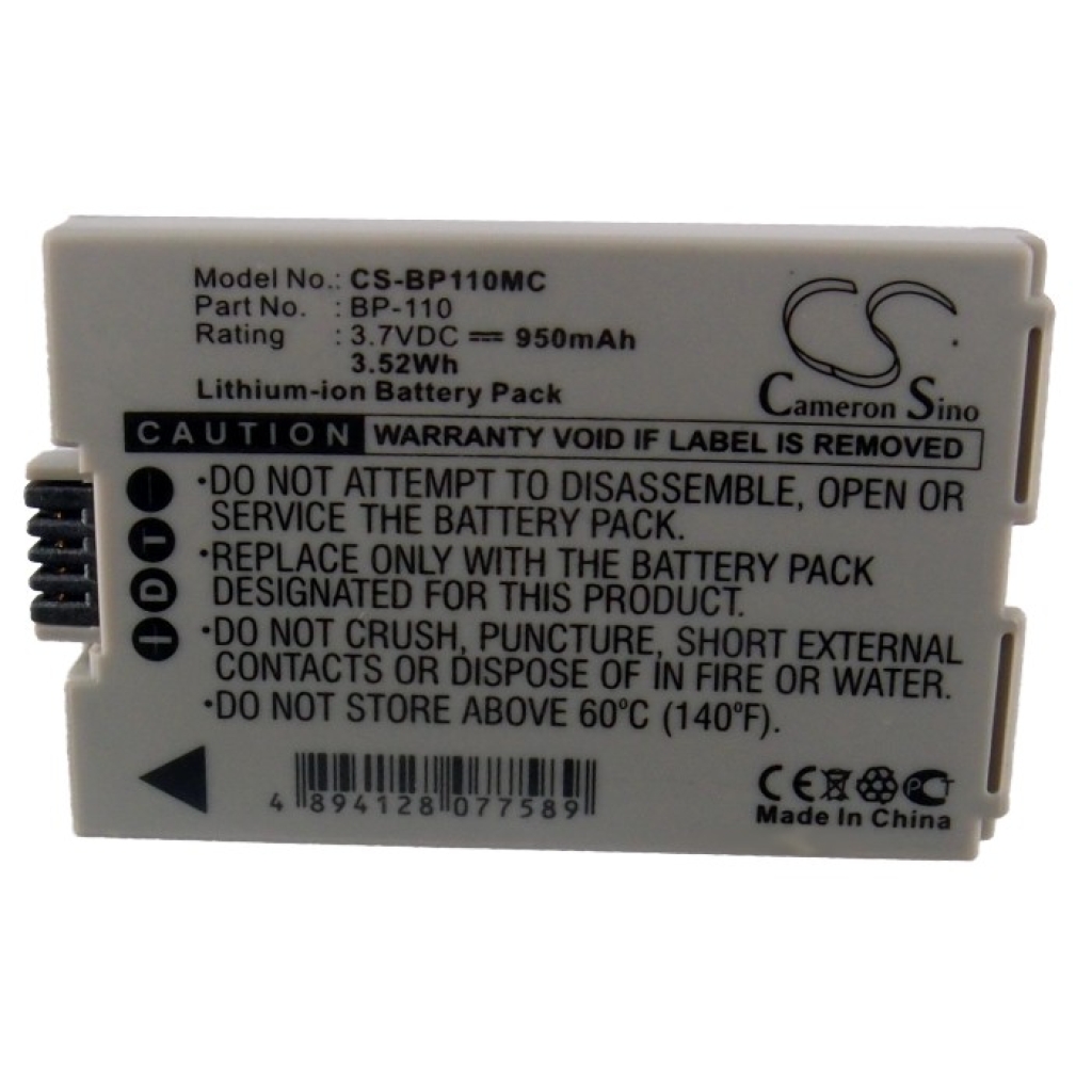 Sostituzione della batteria compatibile per Canon BP-110