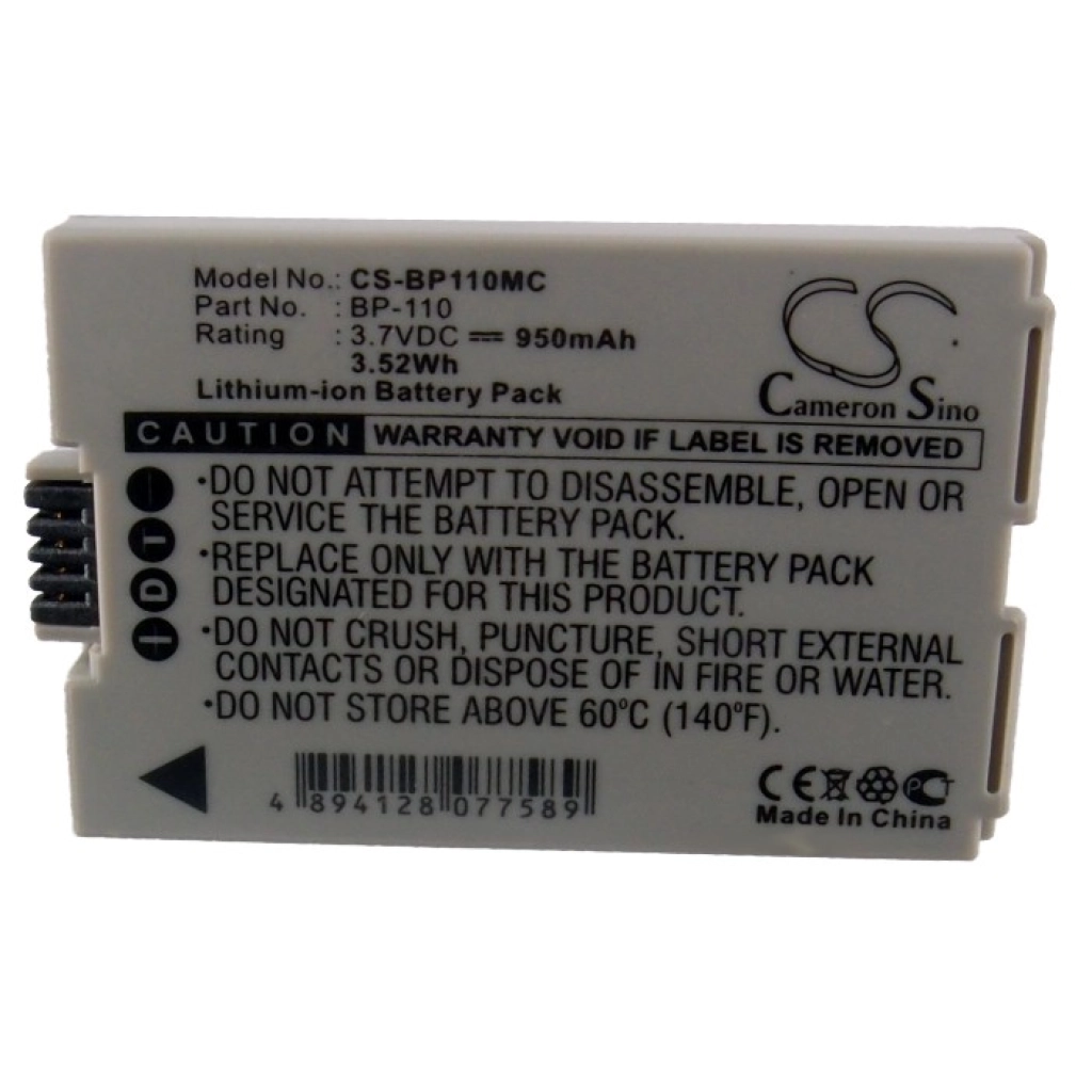 Batteria della fotocamera Canon Legria HF R26 (CS-BP110MC)