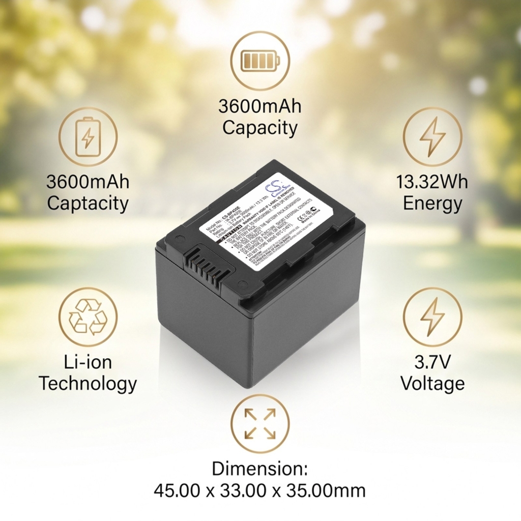 Batterie compatibile con Samsung HMX-H200 HMX-H200 CS-BP420E
