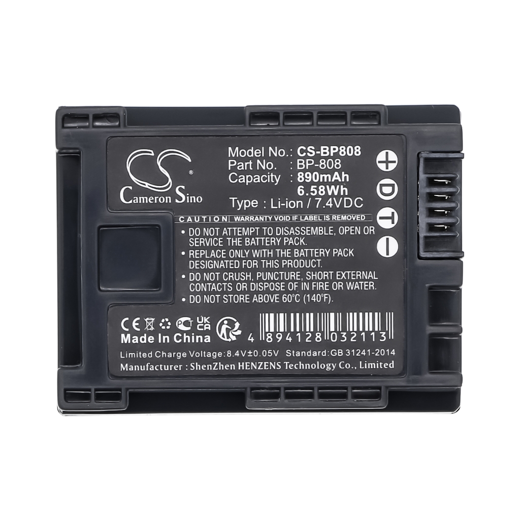 Sostituzione della batteria compatibile per Canon 2740B002,BP-808