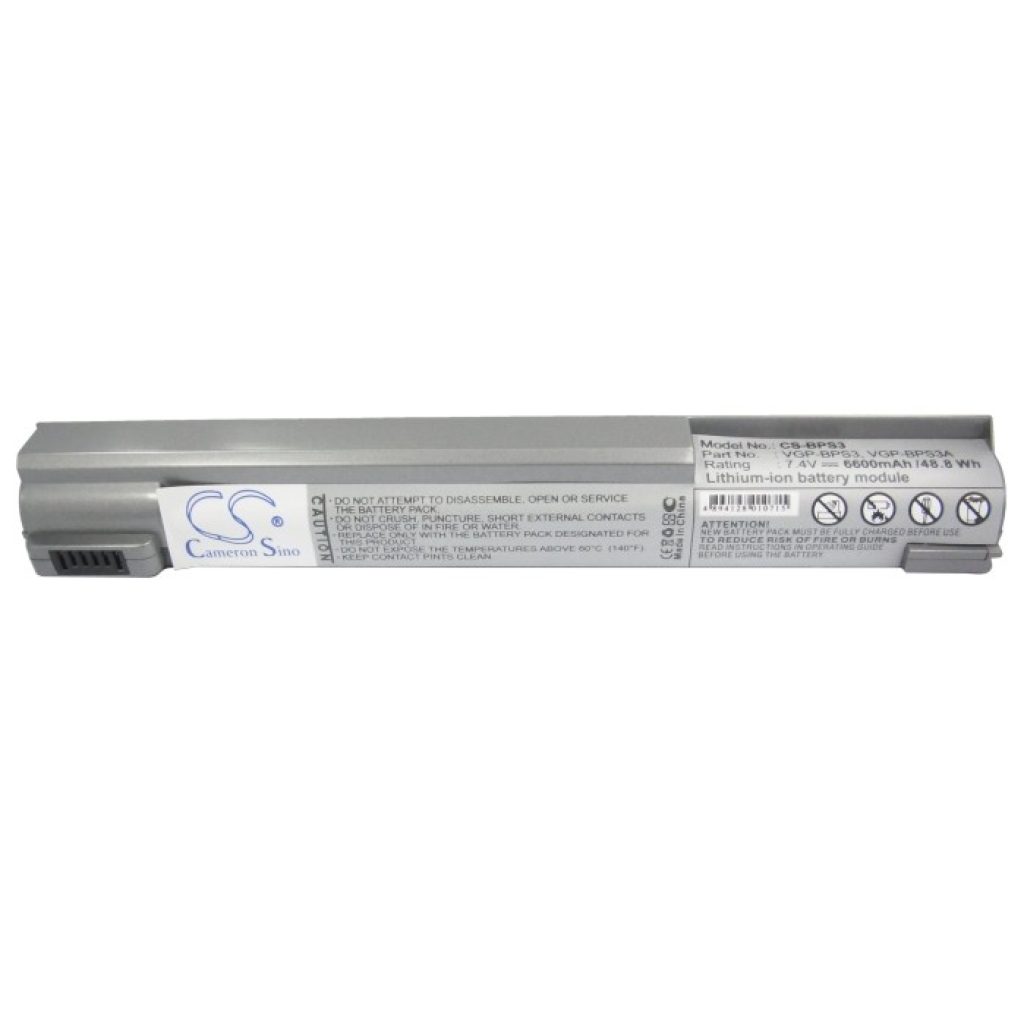 Batteria Sony VAIO grigia Cameron Sino CS-BPS3, etichetta frontale 48,8Wh