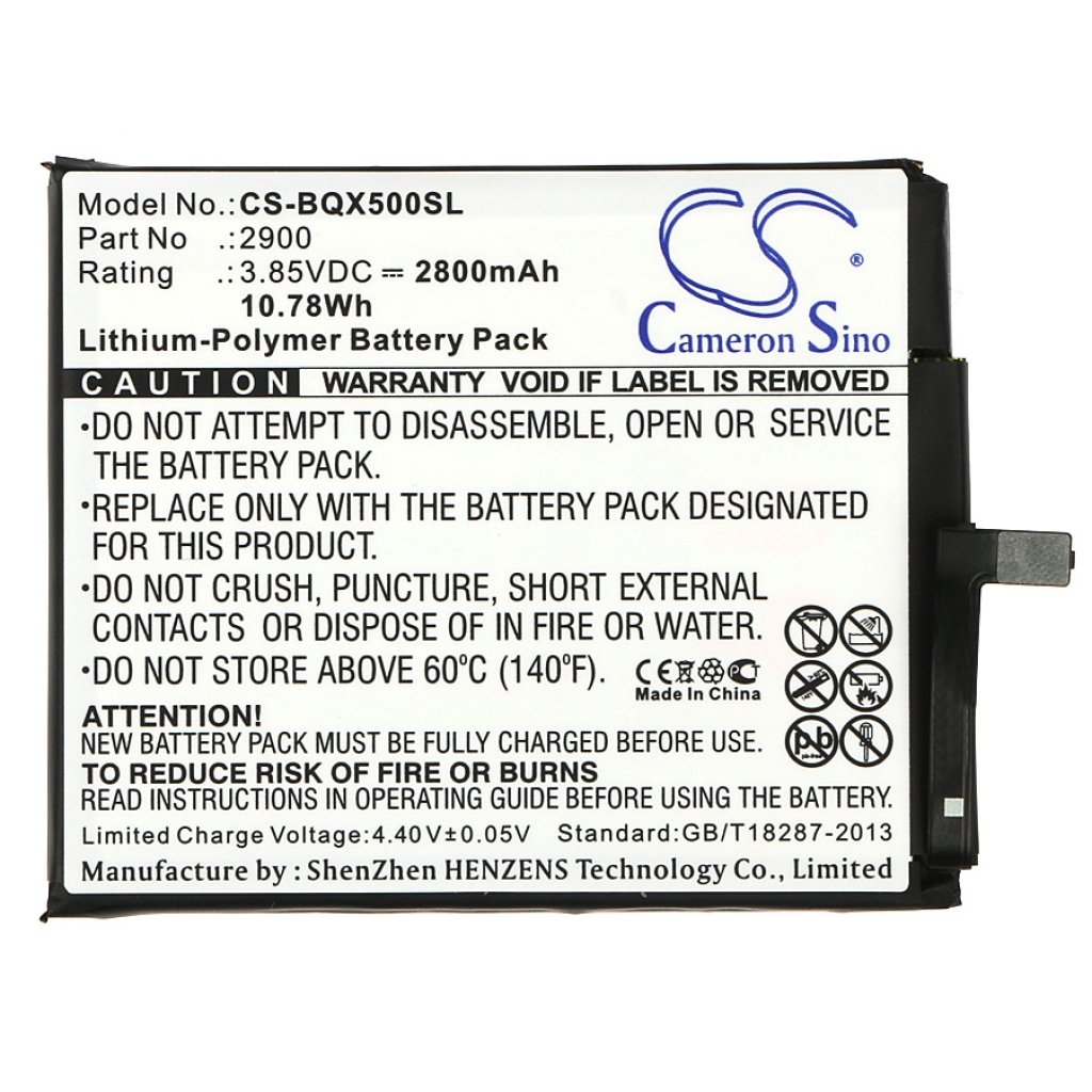 Compatible battery replacement for Bq 2900