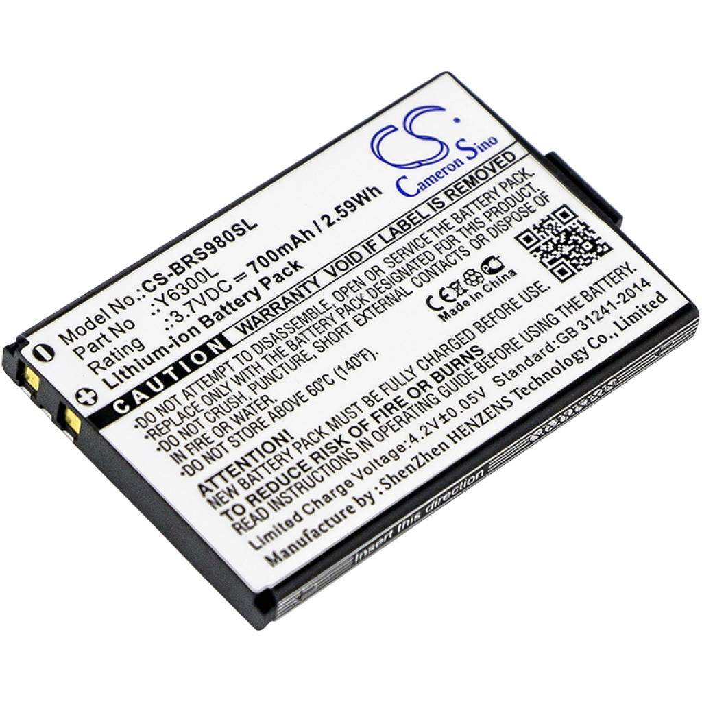 Batterie Batteria senza fili dell'auricolare CS-BRS980SL