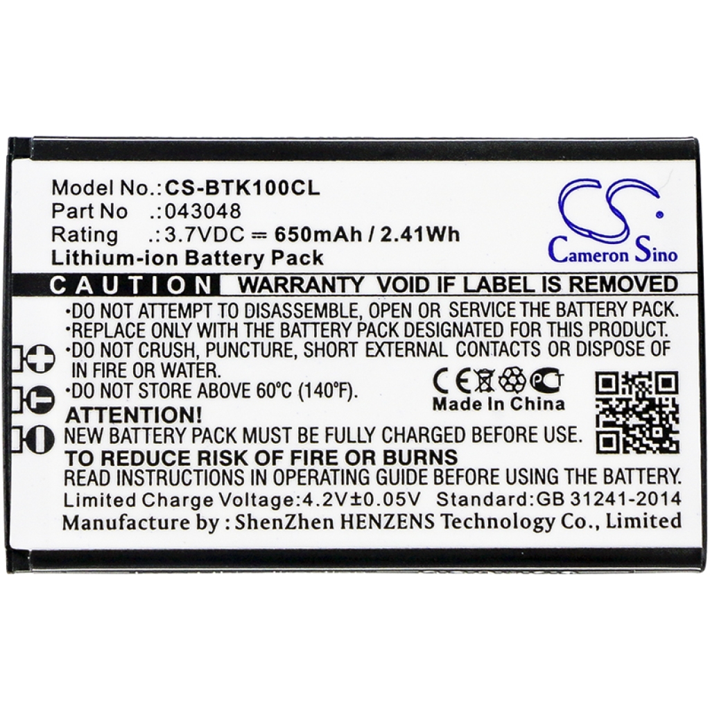 Compatible battery replacement for Bt 043048