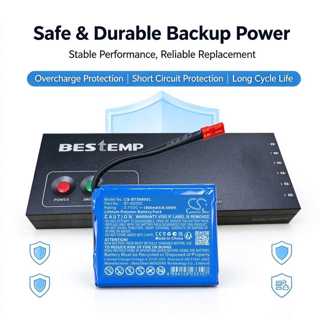Batterie compatibile con Bestemp X6 X6 CS-BTX600SL
