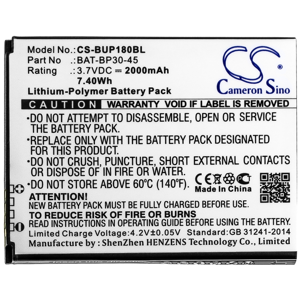Batteries BarCode, Scanner Battery CS-BUP180BL