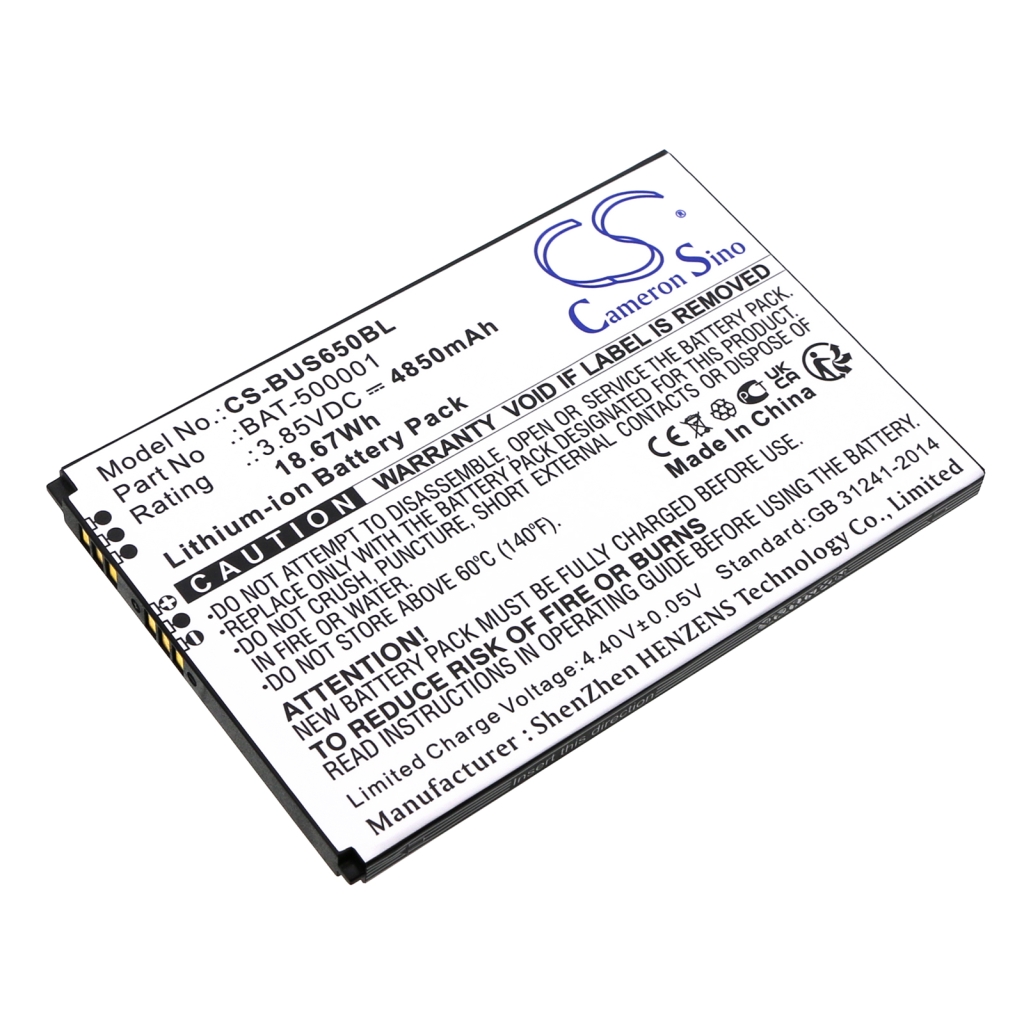 Batteries BarCode, Scanner Battery CS-BUS650BL