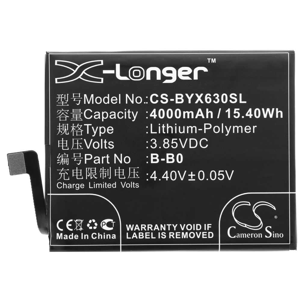 Batteria del telefono cellulare Vivo Xplay 6 (CS-BYX630SL)