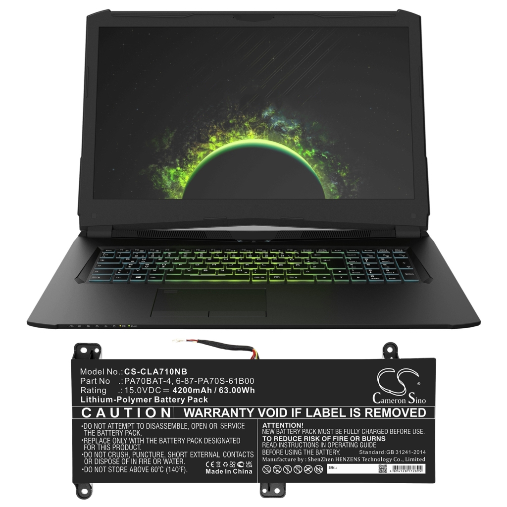 Batteria notebook Schenker CS-CLA710NB