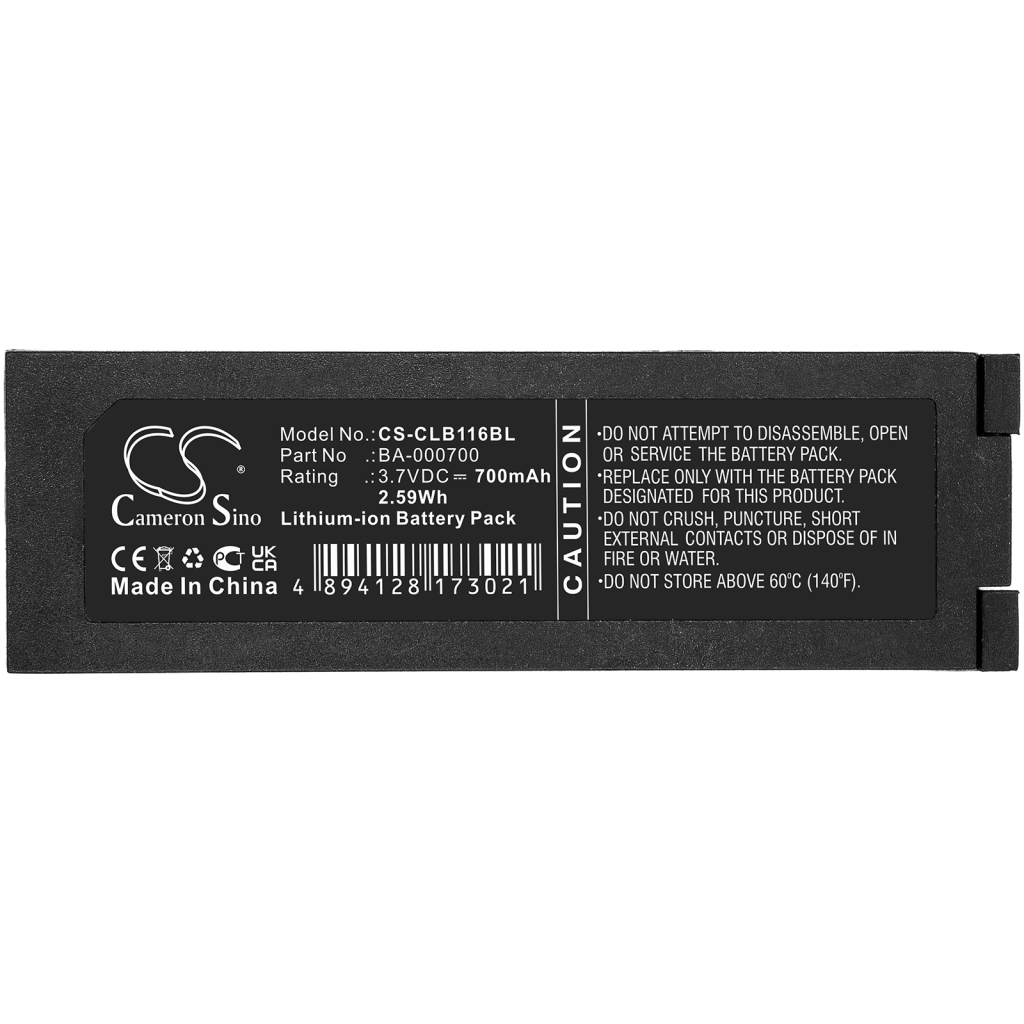 Batteries BarCode, Scanner Battery CS-CLB116BL