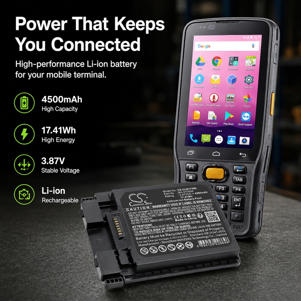 Battery compatible with BarCode, Scanner Battery