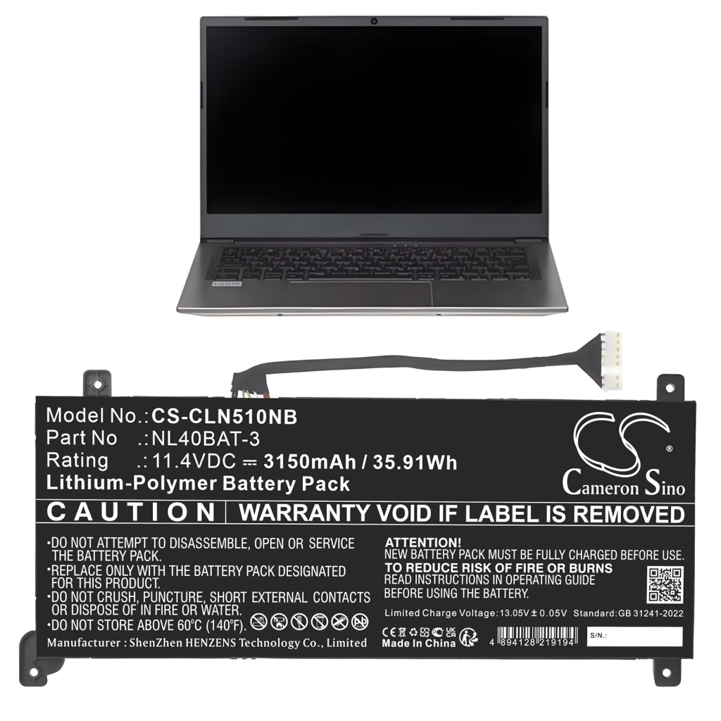 Batteria notebook CLEVO NL52MU (CS-CLN510NB)