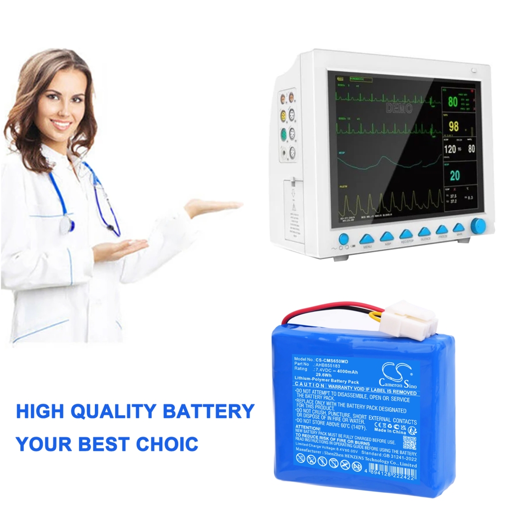 Compatible battery replacement for Contec AHB855183