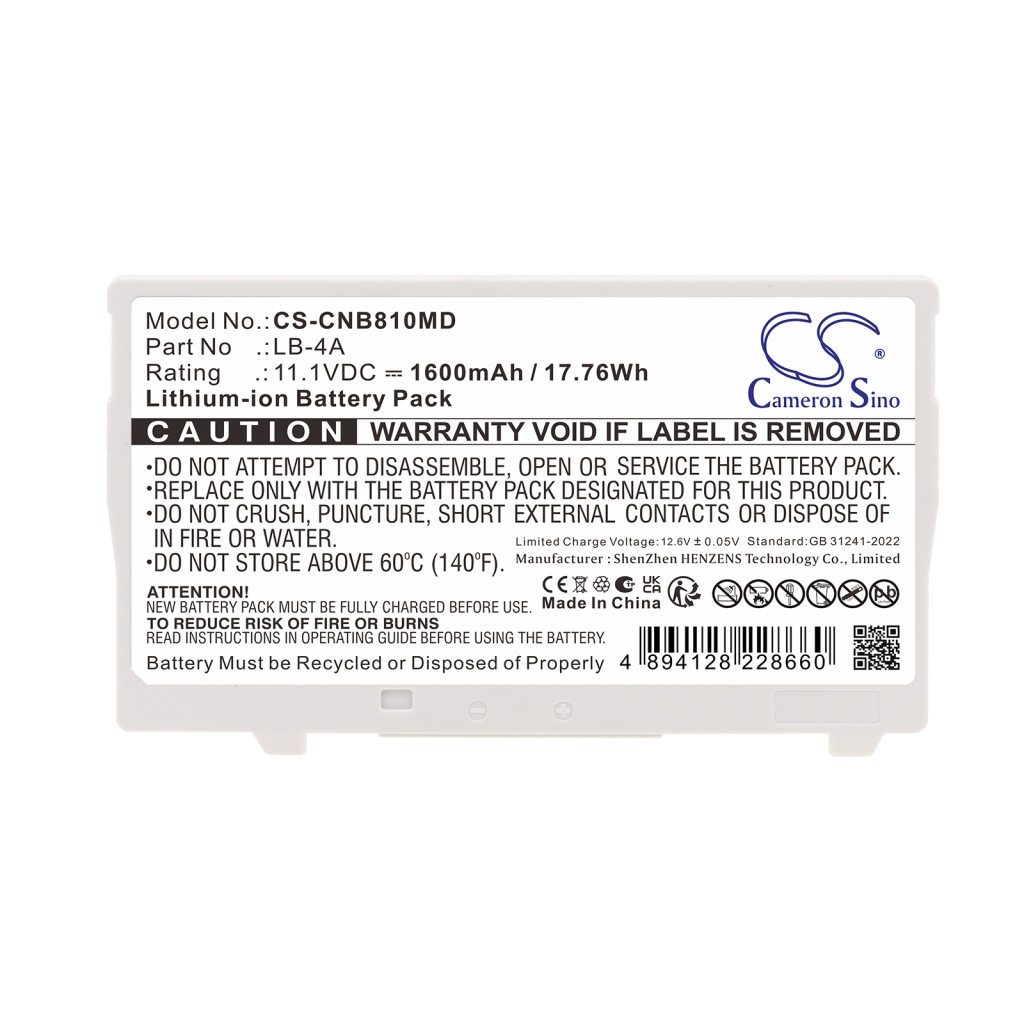Batteria compatibile con Canon CS-CNB810MD
