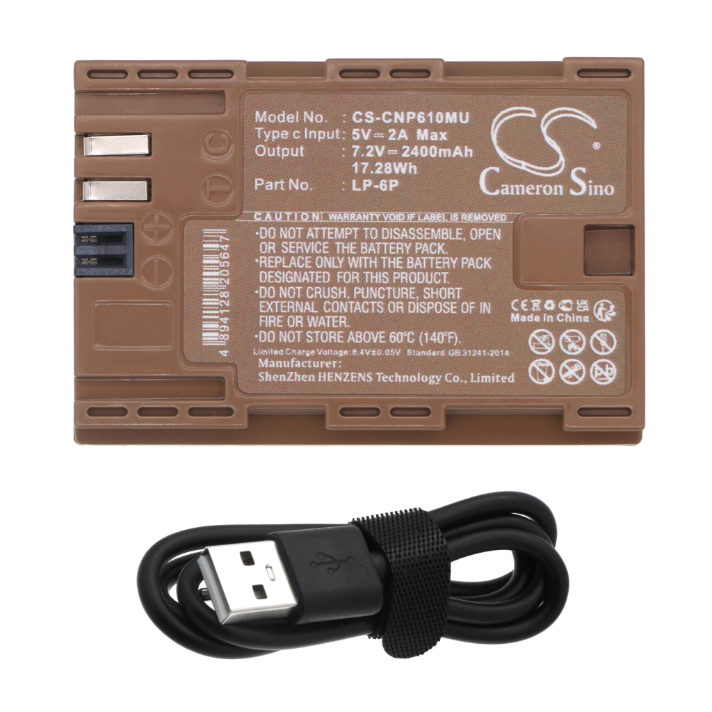Batterie Sostituisce LP-E6P