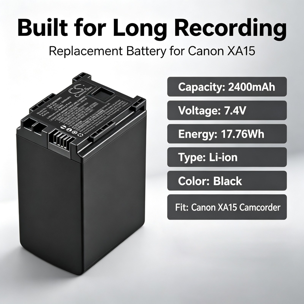 Batterie compatibile con Canon LEGRIA FS20 FS200 FS21 CS-CNP828MC