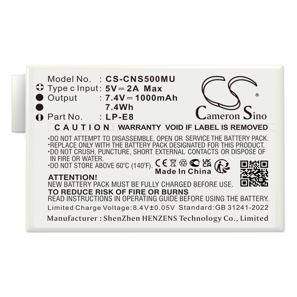 Batteria della fotocamera Canon CS-CNS500MU