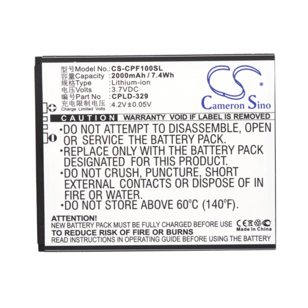 Batterie Batteria del telefono cellulare CS-CPF100SL