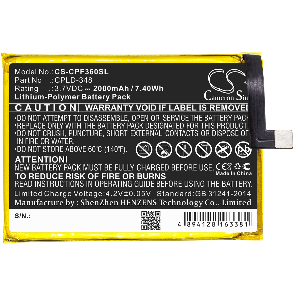 Sostituzione della batteria compatibile per Coolpad CPLD-348
