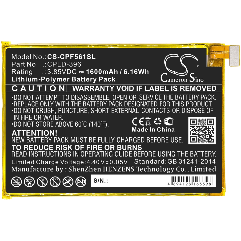 Sostituzione della batteria compatibile per Coolpad CPLD-396