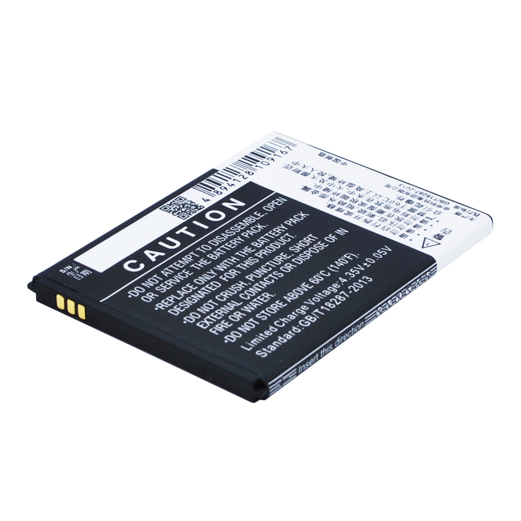 Batteria Cameron Sino CS-CPY600SL, lato avvertenze posteriore con contatti