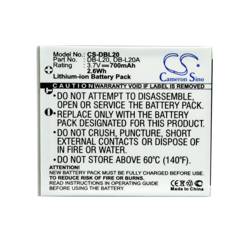 Batteria della fotocamera Sanyo Xacti VPC-C5E