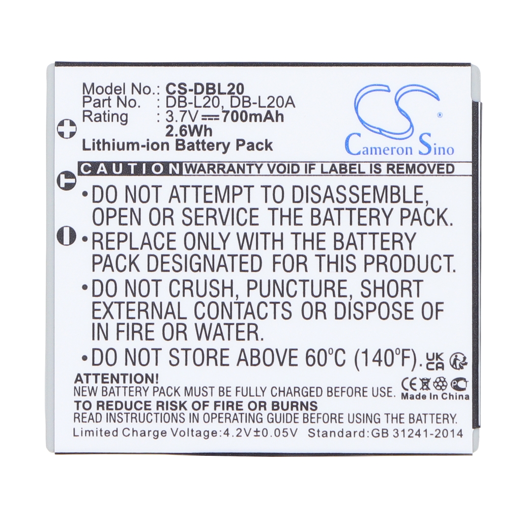 Camera Battery Sanyo CS-DBL20