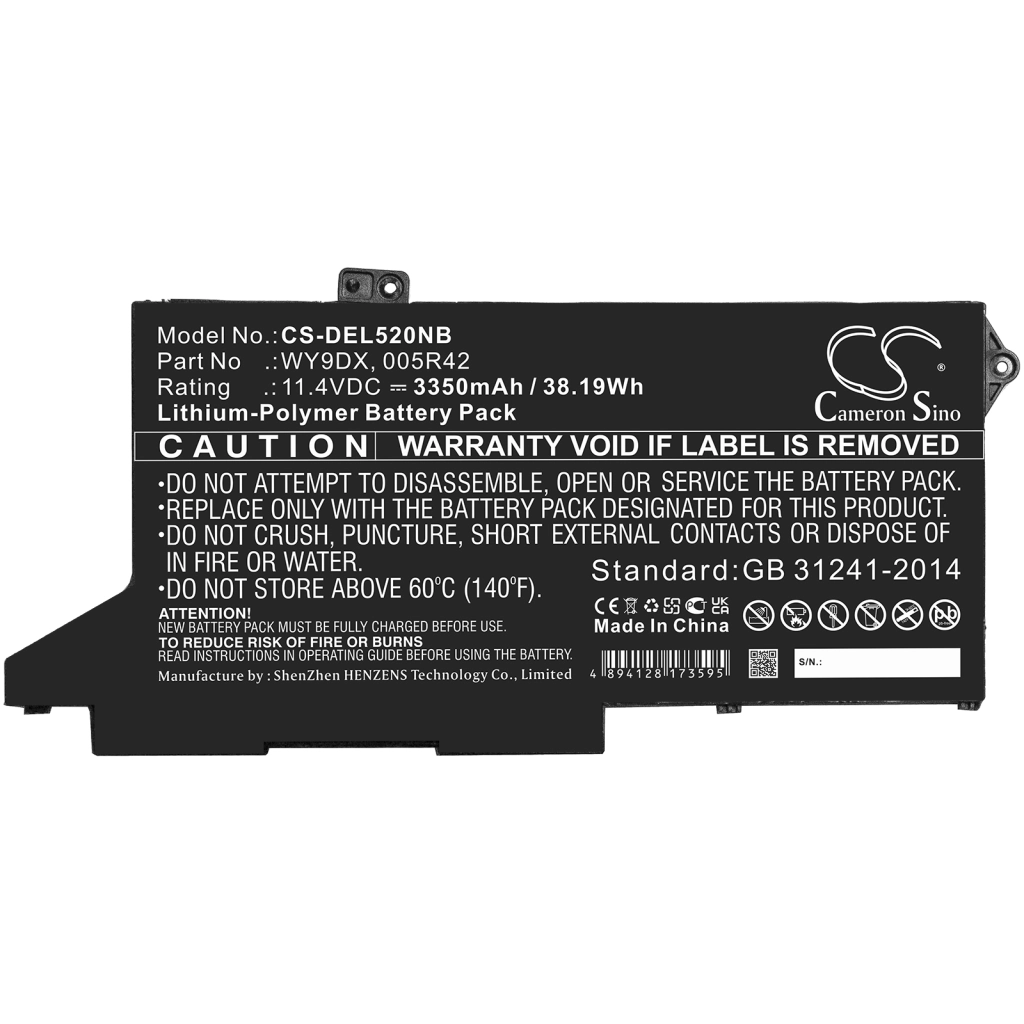 Batterie Batteria notebook CS-DEL520NB