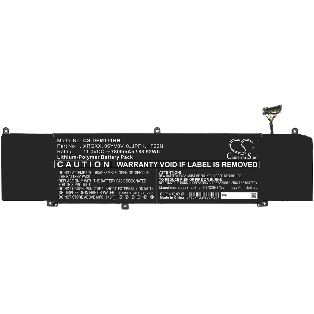 Batterie Sostituisce 0JJPFK