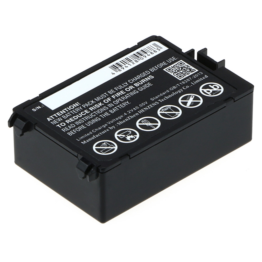 Batteria scanner Dell CS-DEM610SL, lato inferiore con informazioni di sicurezza
