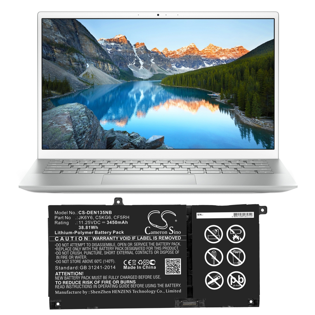 Sostituzione della batteria compatibile per DELL C5KG6,CF5RH,JK6Y6