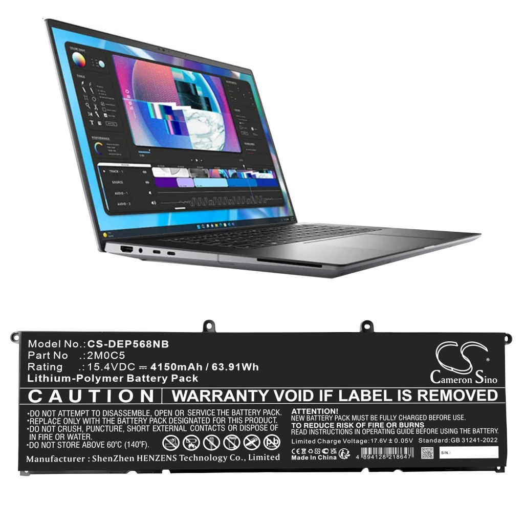 Batteria notebook DELL CS-DEP568NB
