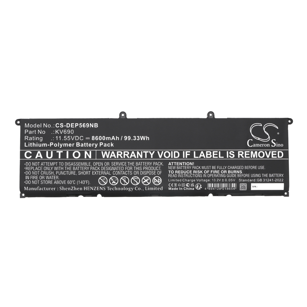 Batterie Batteria notebook CS-DEP569NB