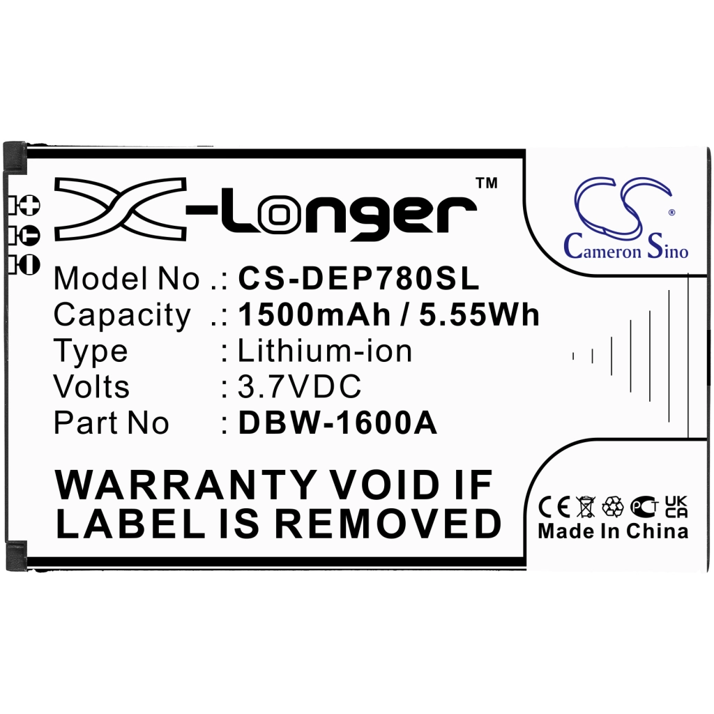 Batterie Batteria del telefono cellulare CS-DEP780SL