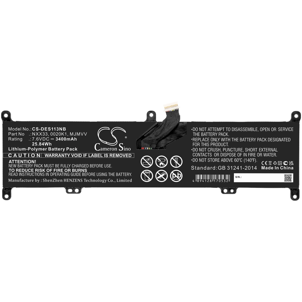 Batterie Batteria notebook CS-DES113NB
