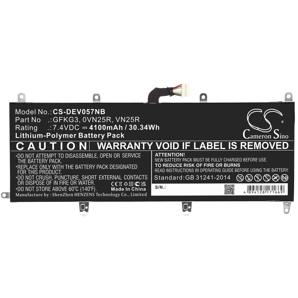 Batterie Sostituisce 0VN25R