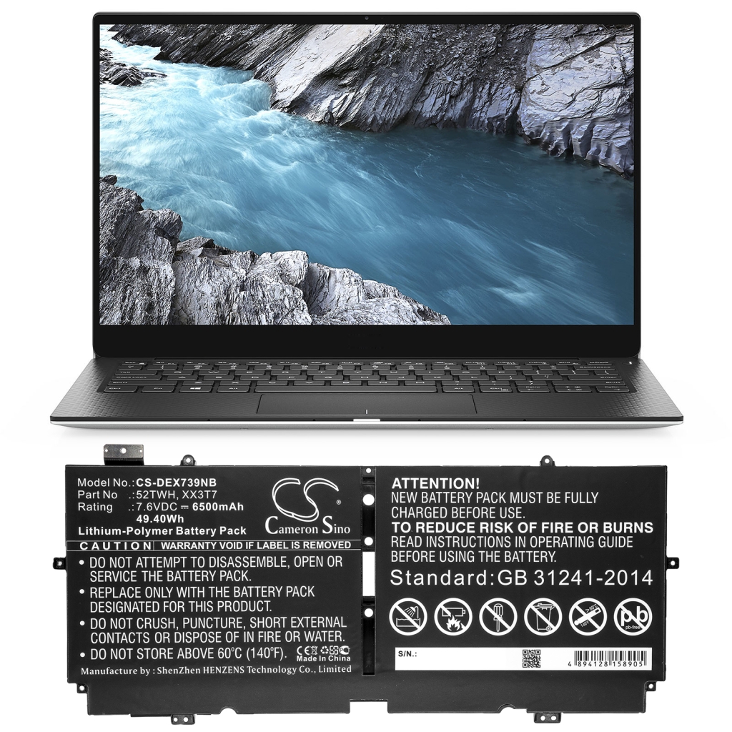 Sostituzione della batteria compatibile per DELL 52TWH,XX3T7