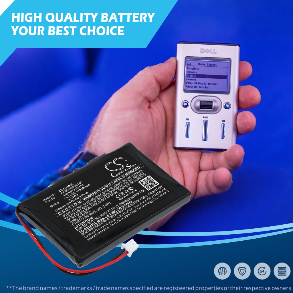 Batteria compatibile con DELL CS-DJ50SL