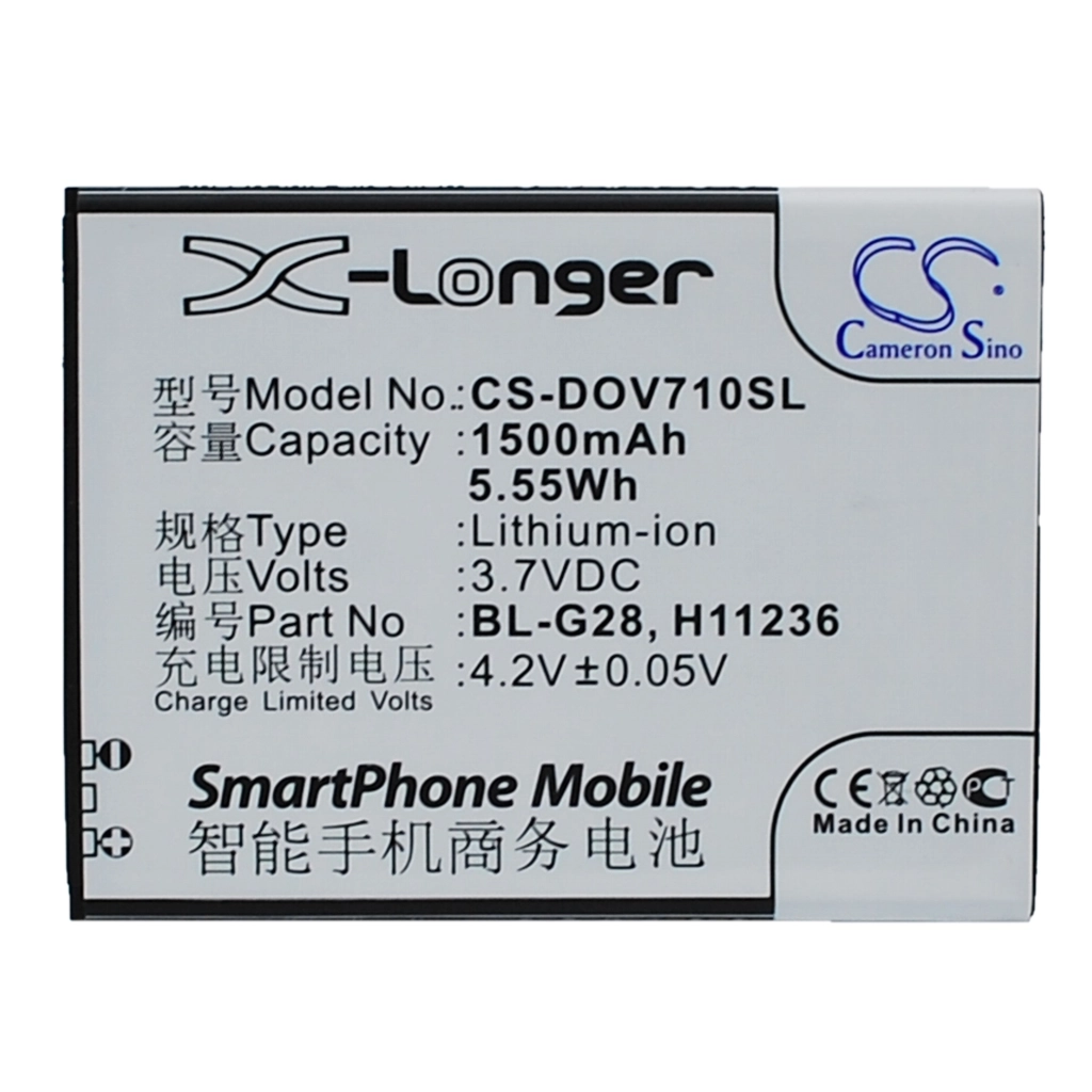 Batterie Batteria del telefono cellulare CS-DOV710SL