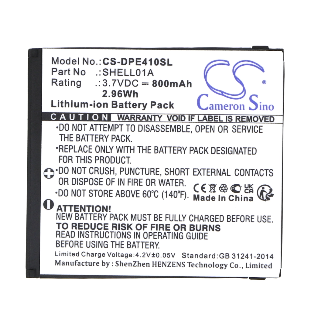 Batterie Batteria del telefono cellulare CS-DPE410SL