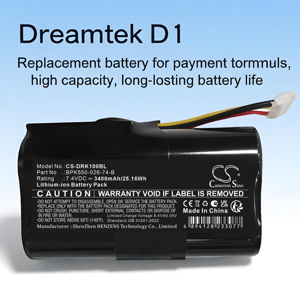 Batterie compatibile con Dreamtek D1 D1 CS-DRK100BL