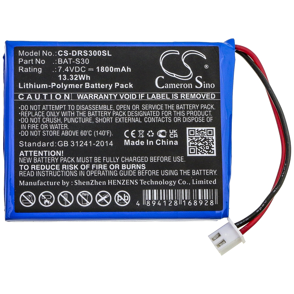 Sostituzione della batteria compatibile per Deviser BAT-S30