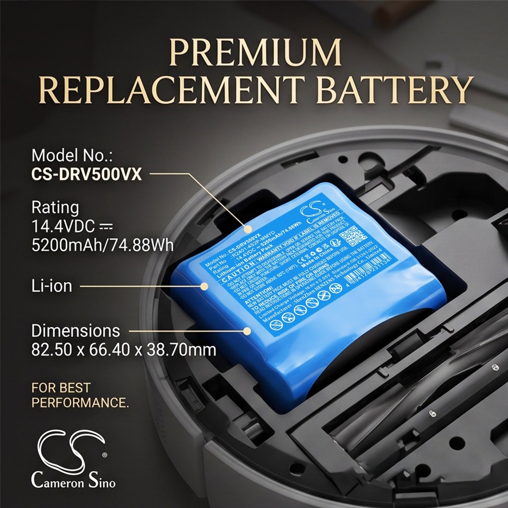 Battery compatible with Mova CS-DRV500VX