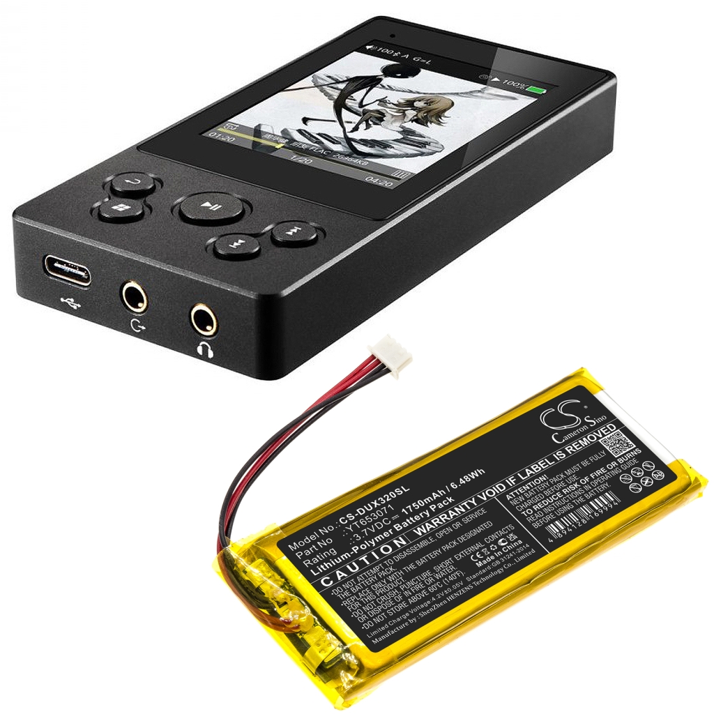 Batterie Batteria MP3, MP4, PMP CS-DUX320SL
