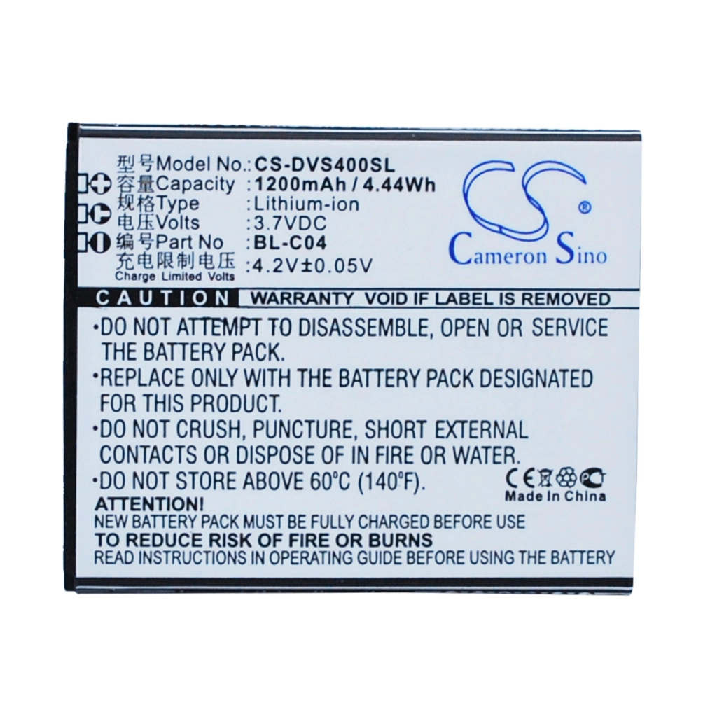 Batterie Batteria del telefono cellulare CS-DVS400SL
